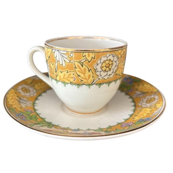 Grindley "Wrenbury" Expresso Demitasse Cup and Saucer England Vintage Porcelain - Picture 2 of 8